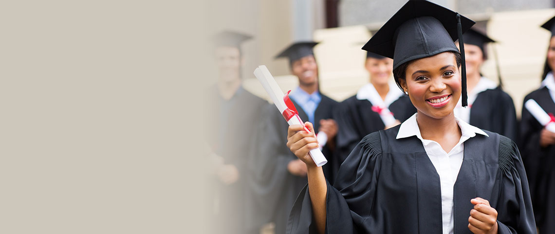 Graduate with diploma