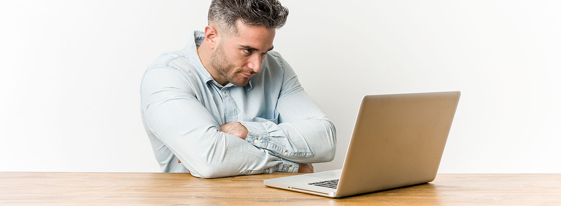 Man using laptop