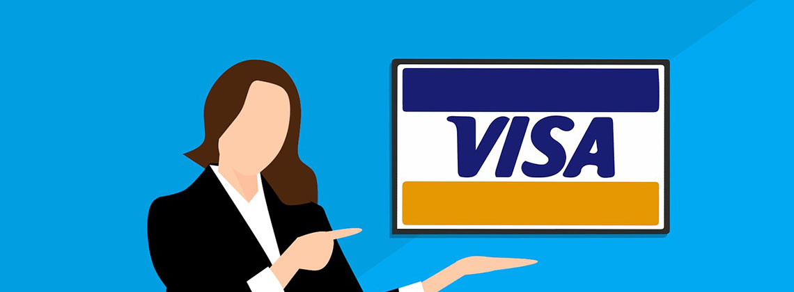 Visa credit card illustration